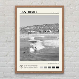 Schwarz und weiß, San Diego Druck, San Diego Wandkunst, San Diego Poster, San Diego Foto, San Diego Poster Druck, California Poster Print