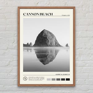 Black and White, Cannon Beach Print, Cannon Beach Wall Art, Cannon Beach Poster, Cannon Beach Photo, Cannon Beach Wall Decor, Oregon, USA