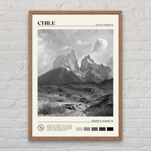 Black and White, Chile Print, Chile Wall Art, Chile Poster, Chile Photo, Chile Poster Print, Chile Wall Decor, South America Poster Print