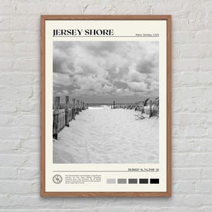 Schwarzweiß, Jersey Shore Druck, Jersey Shore Wandkunst, Jersey Shore Poster, Jersey Shore Foto, Jersey Shore Wand-Dekor, USA Poster