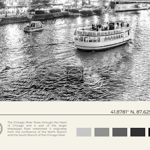 Noir et blanc, impression de Chicago, art mural Chicago, affiche de Chicago, photo de Chicago, impression d'affiche de Chicago, décoration murale de Chicago, affiche de l'Illinois image 6