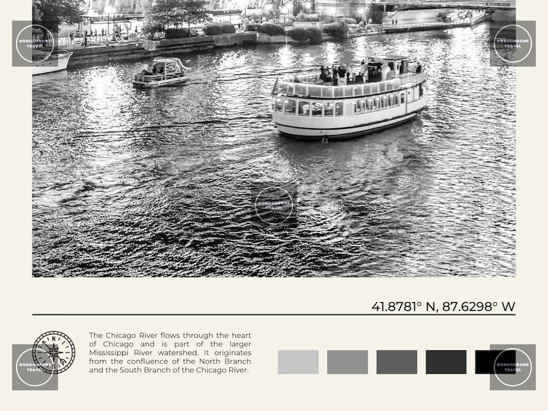 Noir et blanc, impression de Chicago, art mural Chicago, affiche de Chicago, photo de Chicago, impression d'affiche de Chicago, décoration murale de Chicago, affiche de l'Illinois image 6