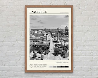 Bianco e nero, stampa di Knoxville, arte murale di Knoxville, poster di Knoxville, foto di Knoxville, stampa poster di Knoxville, decorazione murale di Knoxville