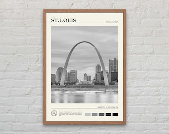 Black and White, St. Louis Print, St. Louis  Wall Art, St. Louis Poster, St. Louis Photo, St. Louis Poster Print, St. Louis Wall Decor
