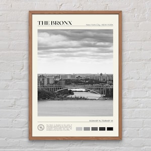 Black and White, The Bronx Print, The Bronx Wall Art, The Bronx Poster, The Bronx Photo, The Bronx Poster Print, The Bronx Wall Decor, USA