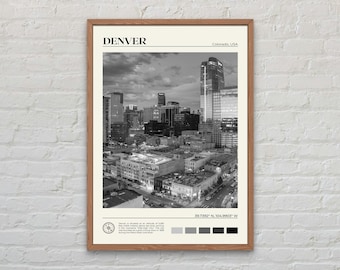 Black and White, Denver Print, Denver Wall Art, Denver Poster, Denver Photo, Denver Poster Print, Denver Decor, Colorado Poster Print, USA