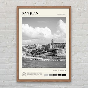 Black and White, San Juan Print, San Juan Wall Art, San Juan Poster, San Juan Photo, San Juan Poster Print, San Juan Decor, Puerto Rico