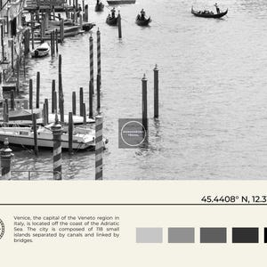 Black and White, Venice Print, Venice Wall Art, Venice Poster, Venice Photo, Venice Poster Print, Venice Wall Decor, Italy Poster Print image 6