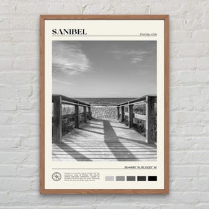 Black and White, Sanibel Print, Sanibel Wall Art, Sanibel Poster, Sanibel Photo, Sanibel Poster Print, Sanibel Wall Decor, Florida Poster