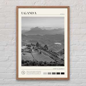 Black and White, Uganda Print, Uganda Wall Art, Uganda Poster, Uganda Photo, Uganda Poster Print, Uganda Wall Decor, Kampala, Africa Print