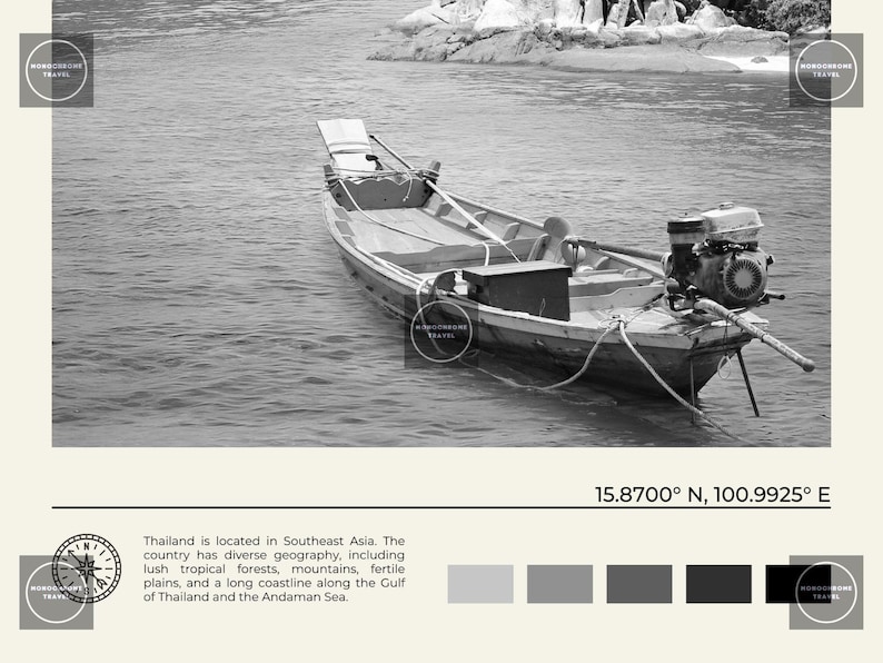 Black and White, Thailand Print, Thailand Wall Art, Thailand Poster, Thailand Photo, Thailand Poster Print, Thailand Wall Decor, Asia image 6