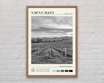Black and White, Napa Valley Print, Napa Valley Wall Art, Napa Valley Poster, Napa Valley Photo, Napa Valley Poster Print
