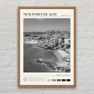 Schwarz und weiß, Newport Beach Druck, Newport Beach Wandkunst, Newport Beach Poster, Newport Beach Foto, Newport Beach Decor, Kalifornien