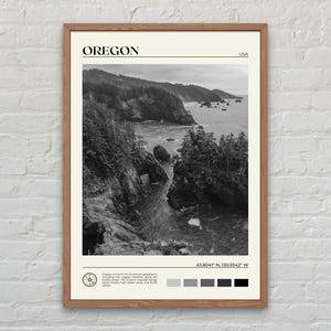 Black and White, Oregon Print, Oregon Wall Art, Oregon Poster, Oregon Photo, Oregon Poster Print, Oregon Wall Decor, USA Poster Print image 1