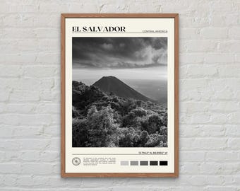 Black and White, El Salvador Print, El Salvador Art, El Salvador Poster, El Salvador Photo, El Salvador Poster Print, El Salvador Decor