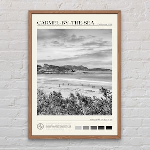 Schwarzweiß, Carmel-by-the-Sea-Druck, Carmel Wandkunst, Carmel Poster, Carmel Foto, Carmel Poster Druck, Carmel Decor, Kalifornien