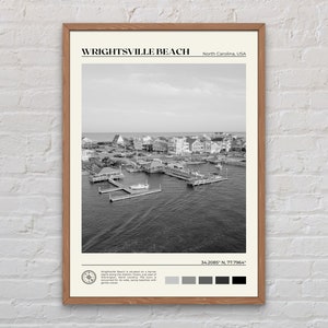 Black and White, Wrightsville Beach Print, Wrightsville Beach Art, Wrightsville Beach Poster, Wrightsville Beach Photo, North Carolina