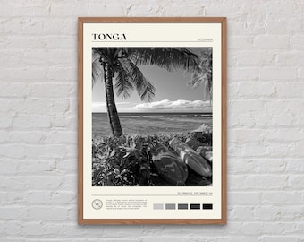 Black and White, Tonga Print, Tonga Wall Art, Tonga Poster, Tonga Photo, Tonga Poster Print, Tonga Wall Decor, Oceania Poster Print