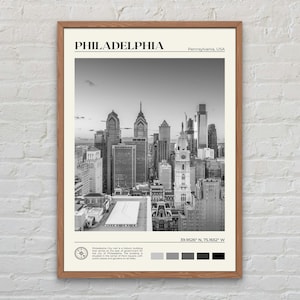Zwart-wit, Philadelphia-afdruk, Philadelphia-kunst, Philadelphia-poster, Philadelphia-foto, Philadelphia-posterafdruk, Pennsylvania afbeelding 1