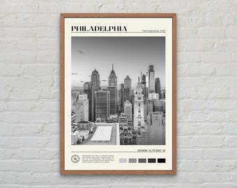 Svartvitt, Philadelphia-tryck, Philadelphia-konst, Philadelphia-affisch, Philadelphia-foto, Philadelphia-affischtryck, Pennsylvania