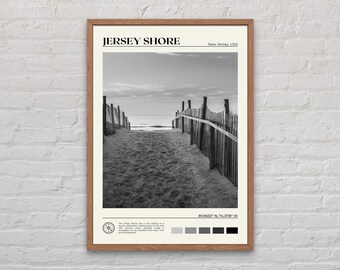 Black and White, Jersey Shore Print, Jersey Shore Wall Art, Jersey Shore Poster, Jersey Shore Photo, Jersey Shore Wall Decor, USA Poster