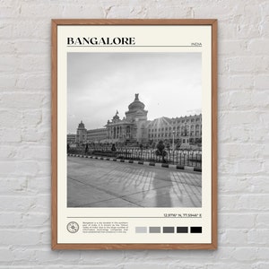 Black and White, Bangalore Print, Bangalore Wall Art, Bangalore Poster, Bangalore Photo, Bangalore Poster Print, Bangalore Decor, India