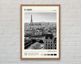 Noir et blanc, impression de Paris, art mural Paris, affiche de Paris, photo de Paris, impression d'affiche de Paris, décoration murale de Paris, impression d'affiche de France
