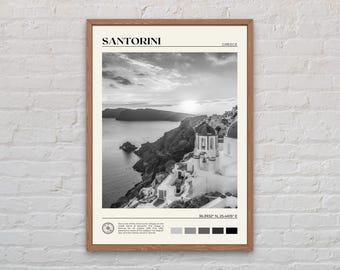 Black and White, Santorini Print, Santorini Wall Art, Santorini Poster, Santorini Photo, Santorini Poster Print, Santorini Decor, Greece