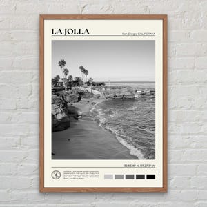 Black and White, La Jolla Print, La Jolla Wall Art, La Jolla Poster, La Jolla Photo, La Jolla Poster Print, La Jolla Wall Decor, San Diego