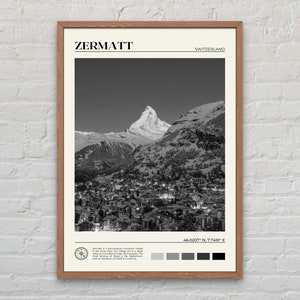 Black and White, Zermatt Print, Zermatt Wall Art, Zermatt Poster, Zermatt Photo, Zermatt Poster Print, Zermatt Wall Decor, Switzerland