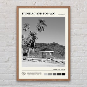 Black and White, Trinidad and Tobago Print, Trinidad and Tobago Wall Art, Trinidad and Tobago Poster, Trinidad and Tobago Photo