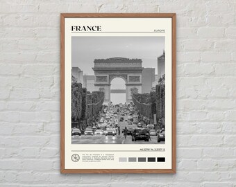 Black and White, France Print, France Wall Art, France Poster, France Photo, France Poster Print, France Wall Decor, Paris, Europe Print