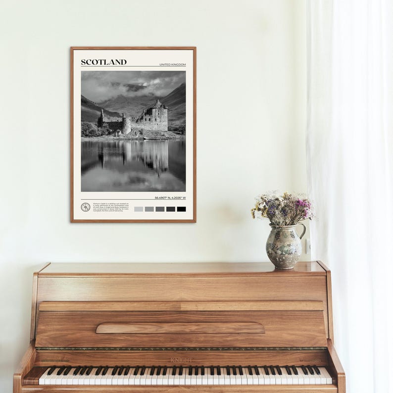 Black and White, Scotland Print, Scotland Wall Art, Scotland Poster, Scotland Photo, Scotland Poster Print, Scotland Wall Decor, UK Print image 4