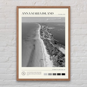Black and White, Anna Maria Island Print, Anna Maria Island Wall Art, Anna Maria Island Poster, Anna Maria Island  Photo, Florida Poster