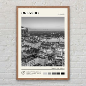 Zwart-wit, Orlando print, Orlando kunst aan de muur, Orlando poster, Orlando Photo, Orlando Poster Print, Orlando Wall Art, Orlando Poster