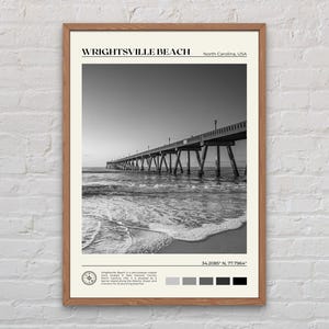Black and White, Wrightsville Beach Print, Wrightsville Beach Art, Wrightsville Beach Poster, Wrightsville Beach Photo, North Carolina
