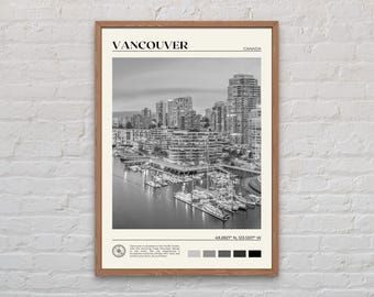 Black and White, Vancouver Print, Vancouver Wall Art, Vancouver Poster, Vancouver Photo, Vancouver Poster Print, Vancouver Decor, Canada