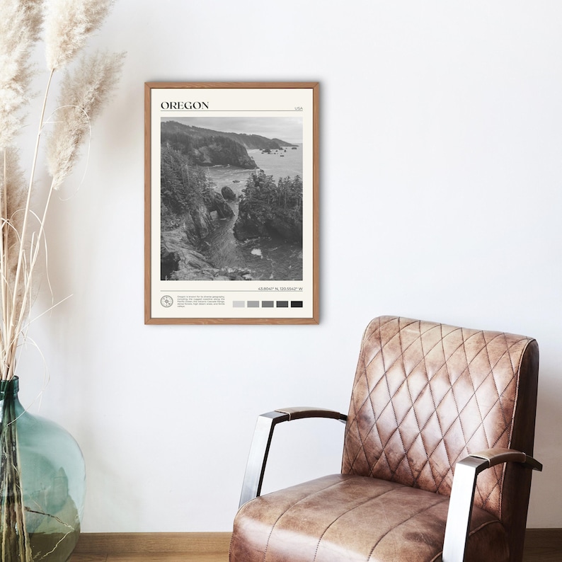Black and White, Oregon Print, Oregon Wall Art, Oregon Poster, Oregon Photo, Oregon Poster Print, Oregon Wall Decor, USA Poster Print image 2