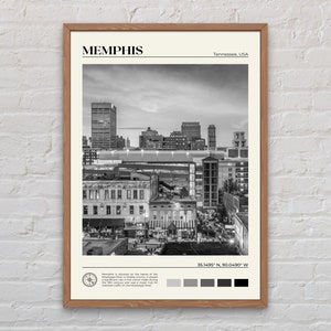 Black and White, Memphis Print, Memphis Wall Art, Memphis Poster, Memphis Photo, Memphis Poster Print, Memphis Wall Decor, Tennessee Print