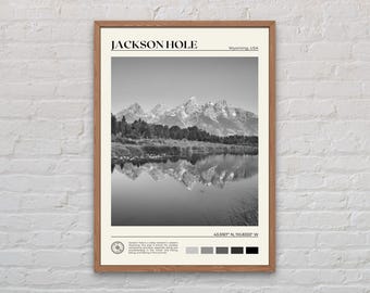 Black and White, Jackson Hole Print, Jackson Hole Wall Art, Jackson Hole Poster, Jackson Hole Photo, Jackson Hole Wall Decor, Wyoming