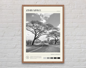 Black and White, Zimbabwe Print, Zimbabwe Wall Art, Zimbabwe Poster, Zimbabwe Photo, Zimbabwe Poster Print, Zimbabwe Wall Decor, Africa