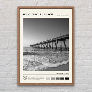 Black and White, Wrightsville Beach Print, Wrightsville Beach Art, Wrightsville Beach Poster, Wrightsville Beach Photo, North Carolina
