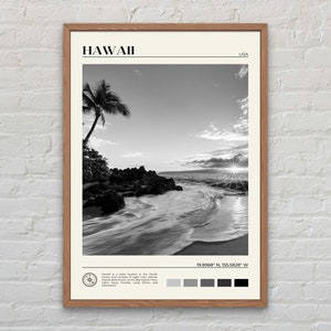 Schwarzweiß, Hawaii Print, Hawaii Wandkunst, Hawaii Poster, Hawaii Foto, Hawaii Poster Druck, Hawaii Wanddekor, Hawaiianische Inseln