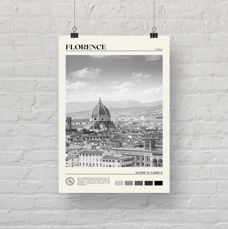 Black and White, Florence Print, Florence Wall Art, Florence Poster, Florence Photo, Florence Poster Print, Florence Wall Decor, Italy image 5