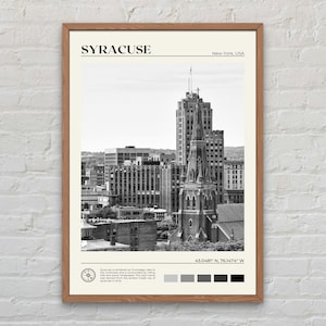 Black and White, Syracuse Print, Syracuse Wall Art, Syracuse Poster, Syracuse Photo, Syracuse Poster Print, Syracuse Decor, New York Print