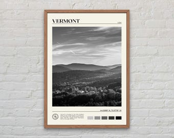 Black and White, Vermont Print, Vermont Wall Art, Vermont Poster, Vermont Photo, Vermont Poster Print, Vermont Decor, USA Poster Print