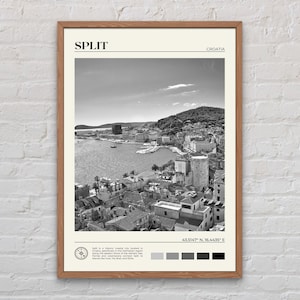 Black and White, Split Print, Split Wall Art, Split Poster, Split Photo, Split Poster Print, Split Wall Decor, Croatia Poster Print