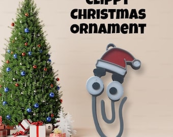 3d printed Microsoft Clippy Christmas Ornament