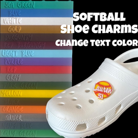Custom Crocs Croc Charms Softball Personalized Custom Softball