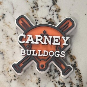 Personalized Custom Baseball Bogg Bag Charm. Match your team colors. Buy 4 get 1 FREE